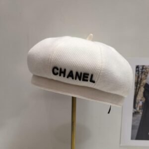 White Chanel Beret