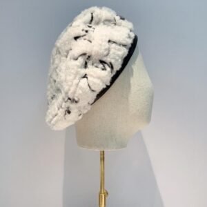 White Fur Beret