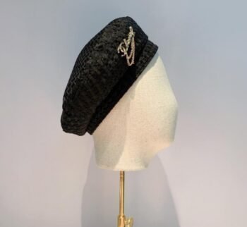 Black Chain Beret