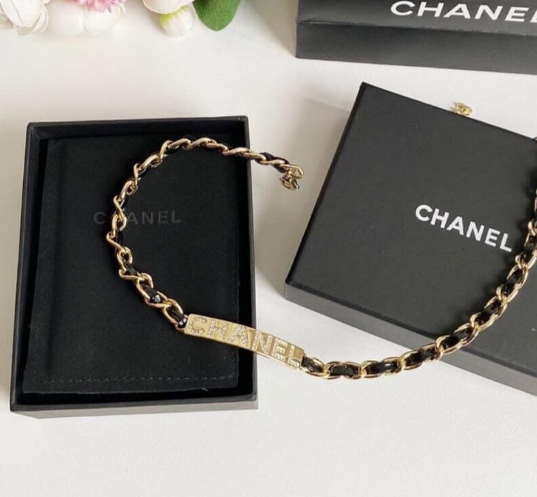 Chanel Interlock Chain Ribbon Choker