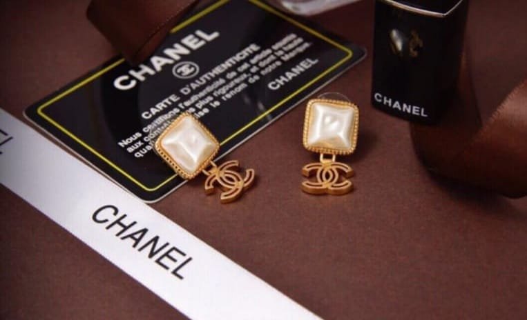 Chanel CC Logo Earrings