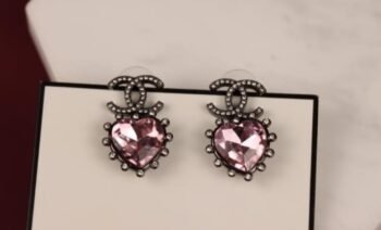 Chanel Ruthenium Stud Earrings