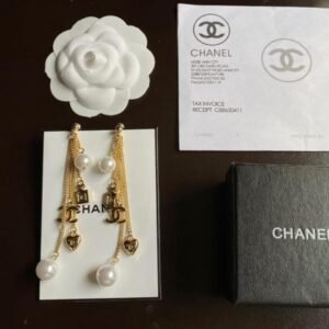 Chanel Chain Drop Earrings