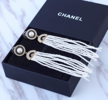 Chanel Rare Paris-Egypt Runway Pearl Tassel Earrings