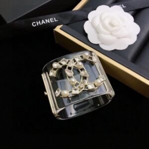 Chanel Clear Strass CC Logo Bracelet
