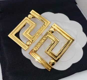 Versace Greca Logo Earrings