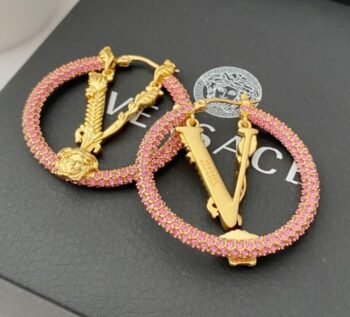 Versace Engraved Hoop Earrings