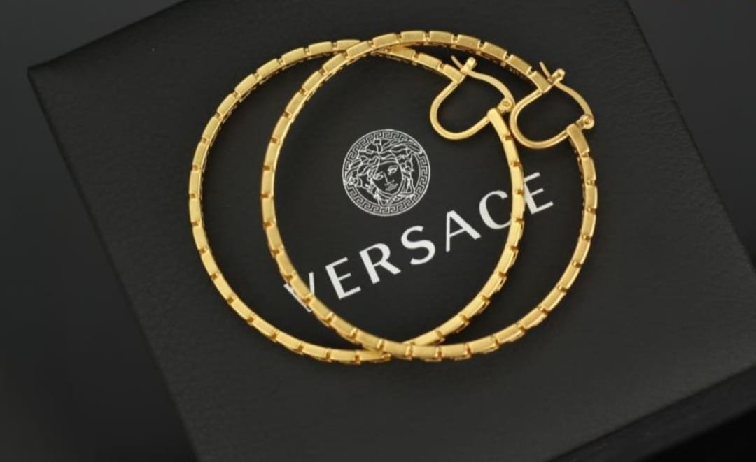 Versace Greca Hoop Earrings