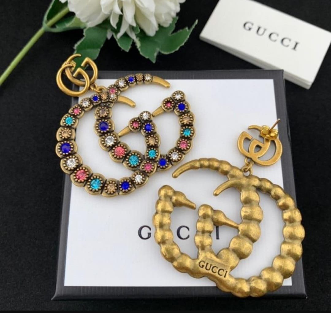 Gucci Crystal Double G Multicolor Earrings