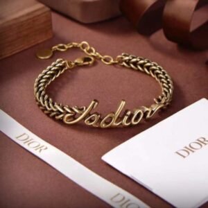 J'adior Antique Gold Metal Bracelet