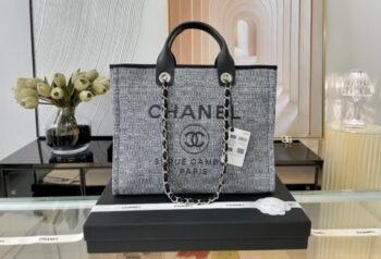 Chanel Deauville Tote Canvas Bag