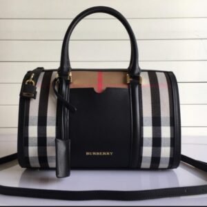 Burberry Women Mini Bowling Check Canvas Bag