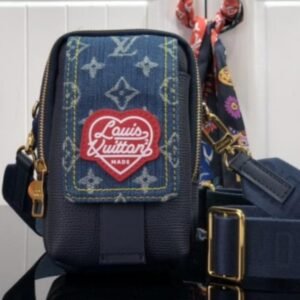 LV Denim Waist Pouch MM Bag