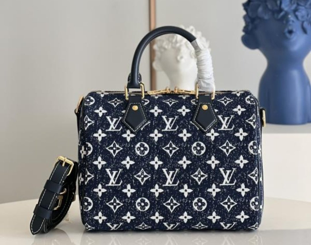 LV MM Jacquard Denim Speedy Bandouliere