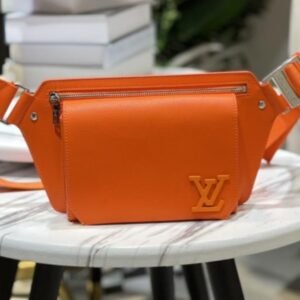 LV Leather Belt Bag Orange