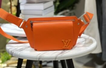 LV Leather Belt Bag Orange