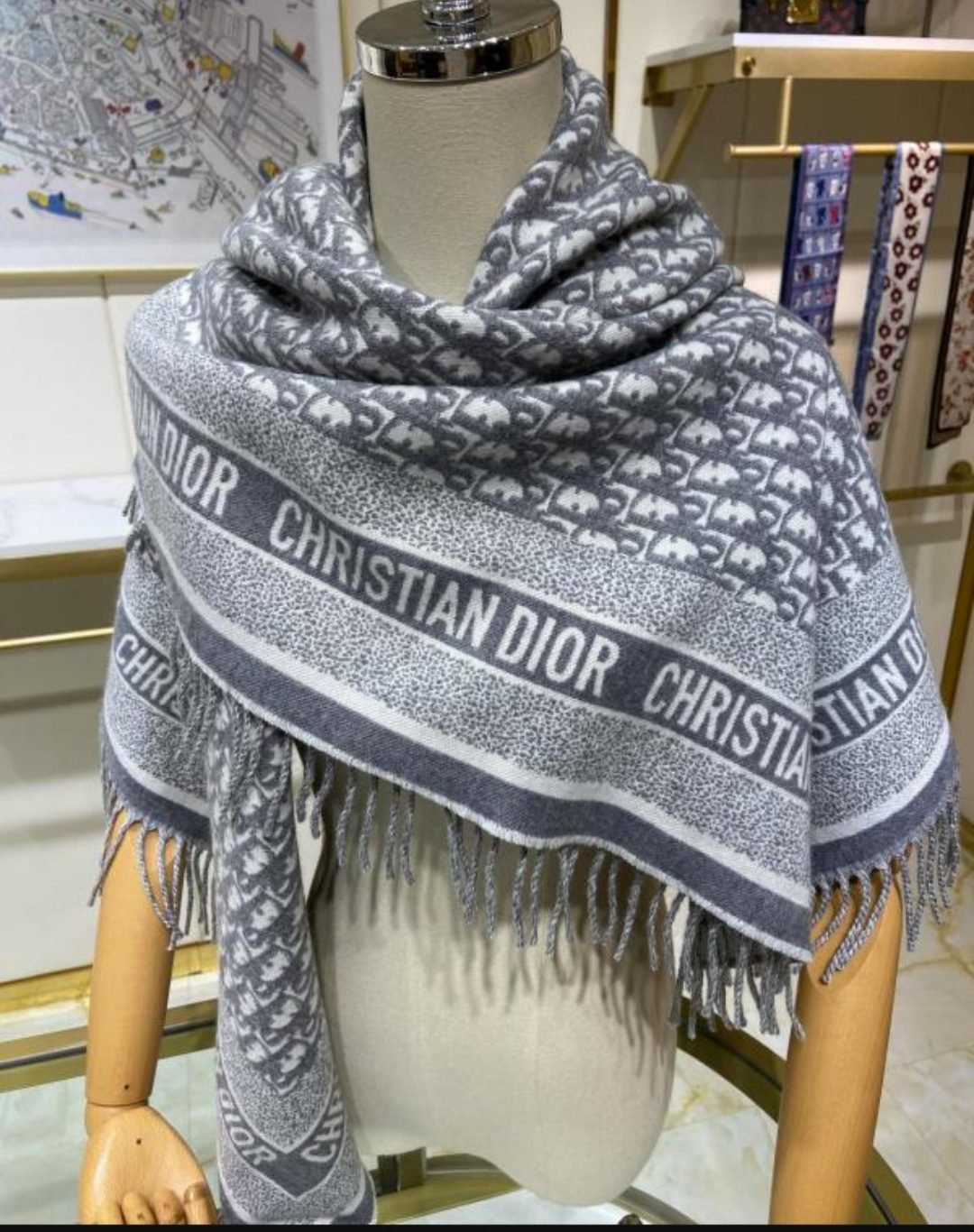 Dior Oblique Cashmere Scarf
