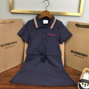 Burberry Girls Cotton Trim Polo Dress