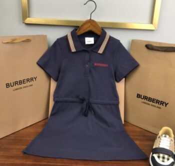 Burberry Girls Cotton Trim Polo Dress