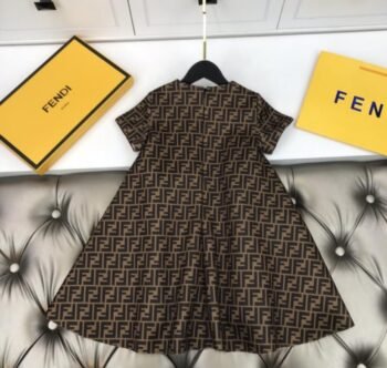 Fendi Girls FF Logo Milano Dress