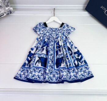 Dior Girls Majolica Print Dress