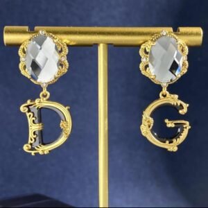 DG Rhinestone Logo Earrings