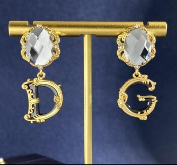 DG Rhinestone Logo Earrings