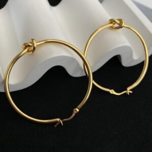 Celine- Knot Large Hoop Earrings