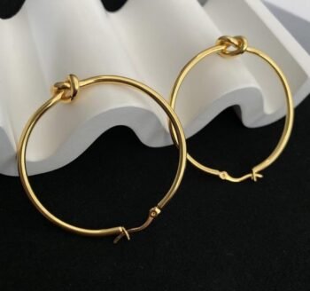 Celine- Knot Large Hoop Earrings