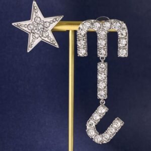 Miu Miu Pendant Earrings With Crystals