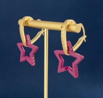 Versace Funky Chain Hoop Earring