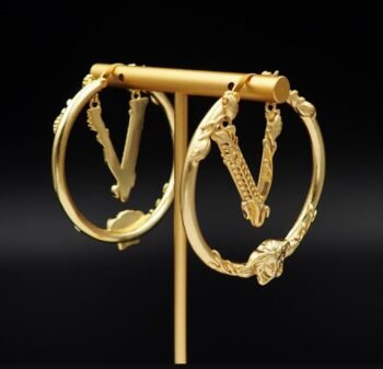 Versace Virtus Hoop Earrings