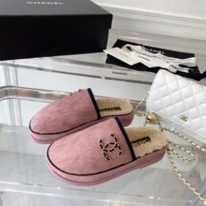 Chanel Chic Fur Slippers