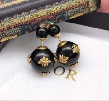 Dior Tribales Earrings Black Stone