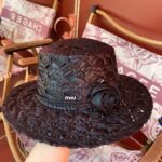 Miu M Straw Boater Hat